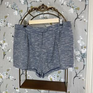 1. State Blue and White Pleated Shorts - Size 12